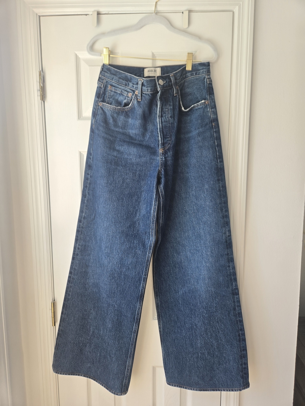 Agolde Dame in Classic Blue Denim